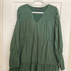 NWOT TUCKERNUCK Pomander Place Ceci Green Tiered Dress Size L